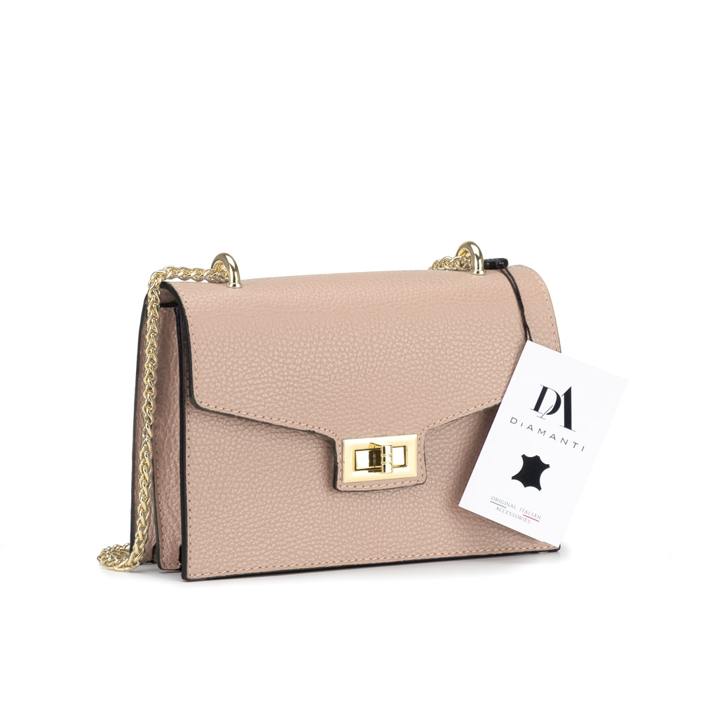 Geanta dama de umar din piele naturala DiAmanti Audrey Roz Nude Geanta dama de umar din piele naturala DiAmanti Audrey Roz Nude